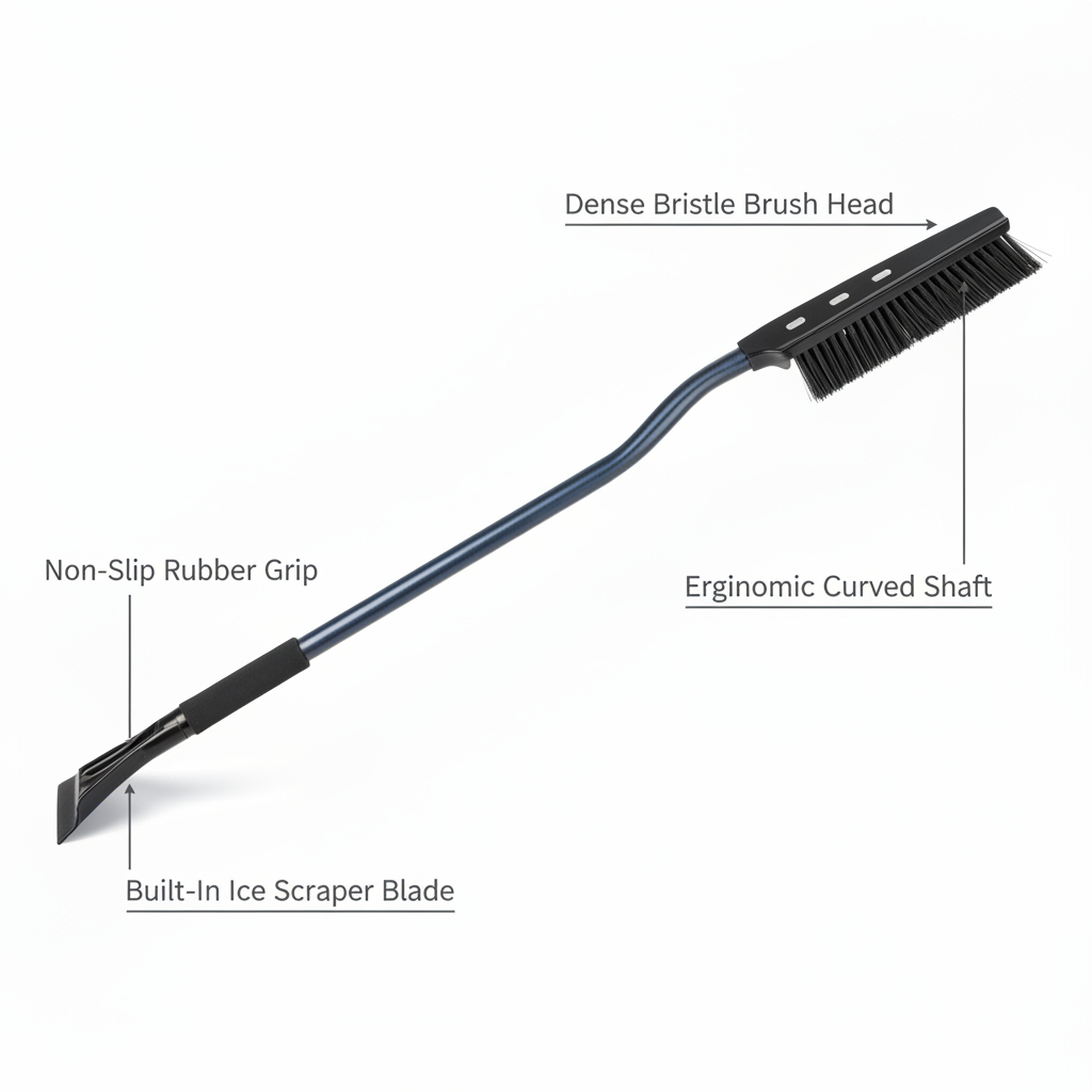 35-Inch Snow Brush with Ice Scraper