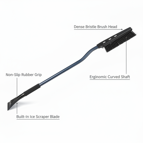 35-Inch Snow Brush with Ice Scraper