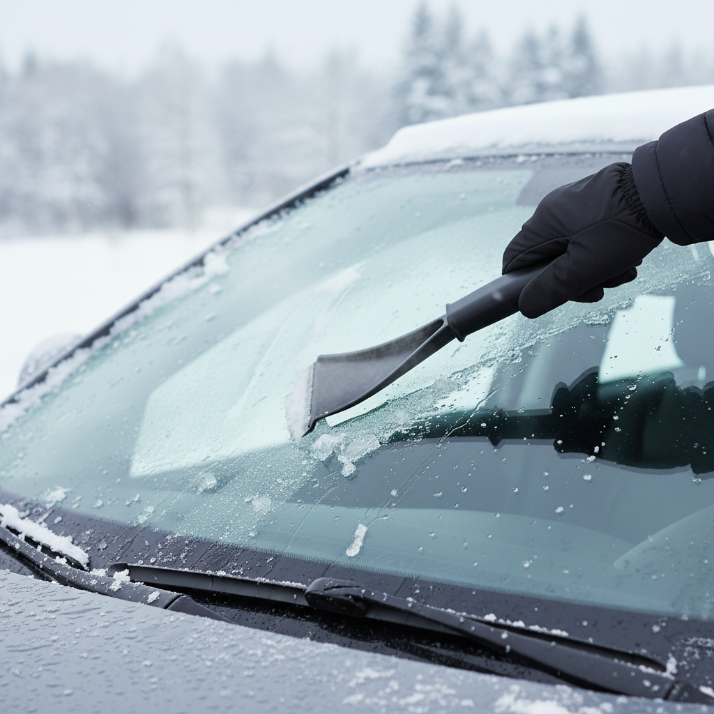 10-Inch Snow & Ice Scraper for Car Windshield